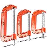 MAXPOWER 3 Piece C Clamp Set. 3-Inch C Clamp, 4-Inch C Clamp, 6-Inch C Clamp