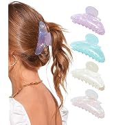 Lourny Acrylic Hair Clips for Women, 4.1 Inch Large Claw Clips for Thin Thick Hair Lightweight 4 ...