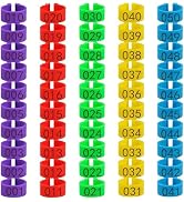 50Pcs Colorful Chicken Identification Band, Poultry Identification Band, Chicken Leg Bands, Clip-...