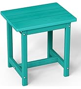 SUUNYN Outdoor Side Table, HDPE Small Outdoor Table, Adirondack Side Table, Outside End Table for...