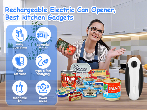 Rechargeable Electric Can Opener,Best kitchen Gadgets
