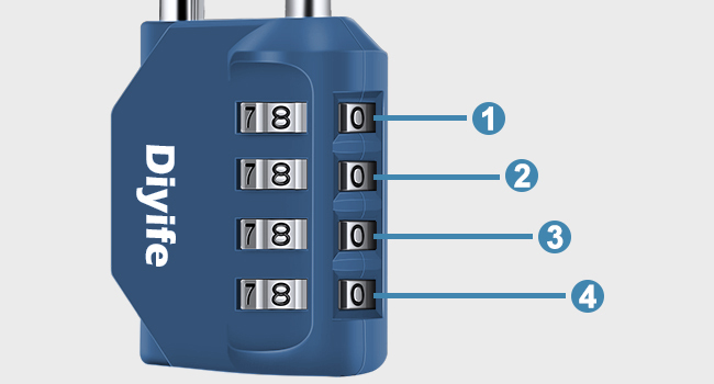 Black combination lock with 'Dyrfe' branding