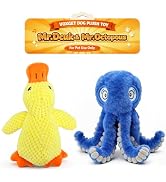 VOXGET Calm Dog Duck Toy and Squeaky Octopus Toy for Small Dogs