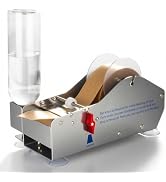 Metal Water Activated Tape Dispenser, One-Button Tape Feeder for 0.75-3.75" Wide Shipping Tape, w...