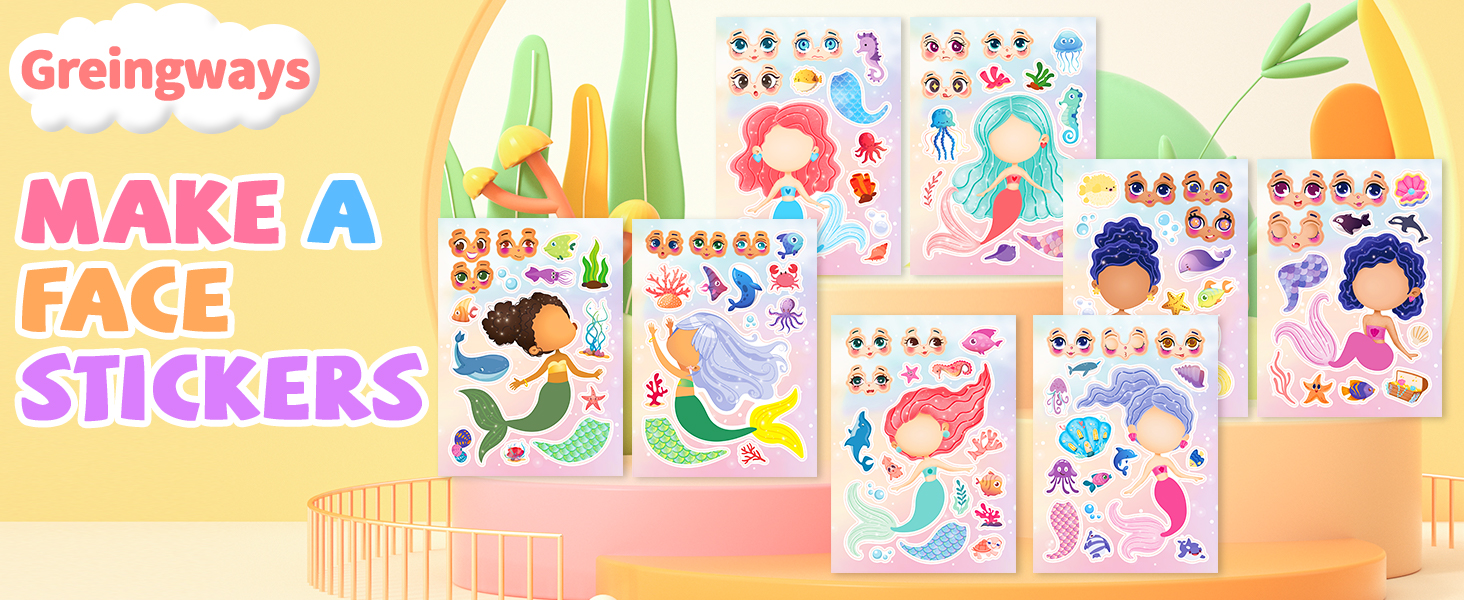 make your own mermaid sticker sheets