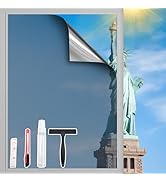 One Way Privacy Window Film with 4 Tools, Static Cling Window Film, Simple to Install Cut and Rem...
