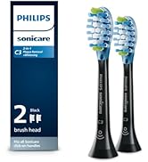 Philips Sonicare Genuine C3 Premium Plaque Control Replacement Toothbrush Heads, 2 Brush Heads, B...
