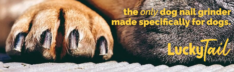the only dog nail grinder made specifically for dogs.