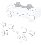 eXtremeRate Replacement D-pad R1 L1 R2 L2 Triggers Share Options Face Buttons, White Full Set But...