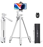 PHOPIK Extendable Tripod Stand - 55" Phone Tripod with 360 Panorama, Shutter-Video, 1/4" Mounting...