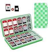 FYY Nintendo Switch Game Case Holder for Switch 2 Cartridge Case with 24 Game Card Slots & 48 Mic...