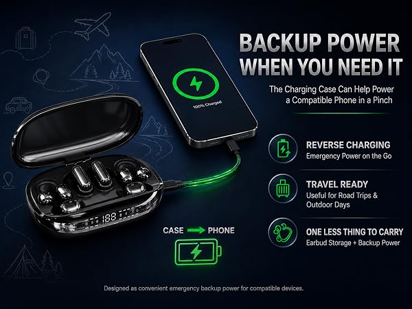 3-in-1 Bluetooth Wireless Earbuds
