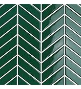 CRE8TIVE 4 Sheets Forest Green Tile Peel and Stick Backsplash for Kitchen Bathroom Waterproof Adh...