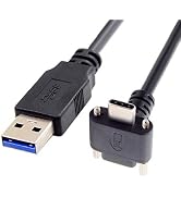 chenyang USB 3.0 to USB C 90 Degree Angled Data Cable with Panel Mount Screw for Industrial Camer...