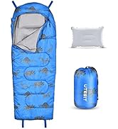 UTEBIT Camping Sleeping Bags for Teenager Kids, Compact Sleeping Bag for Hiking, Backpacking 3 Se...