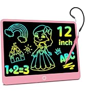 Electight LCD Writing Tablet for Kids, 12 inch Colorful Doodle Boards, Eye Protection Electronic ...