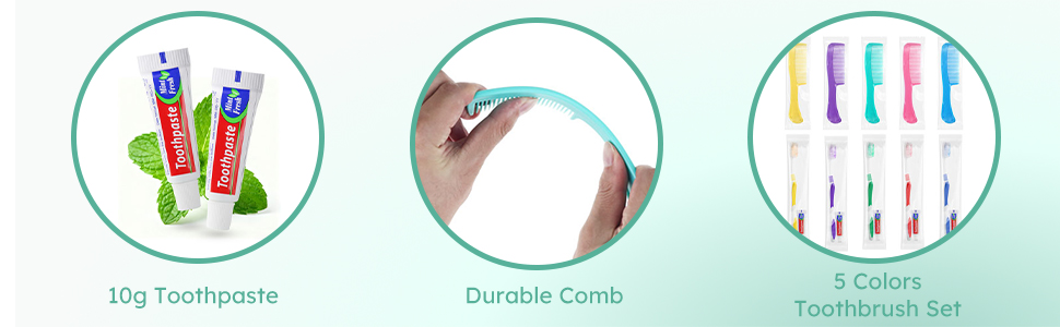 Disposable Toothbrushes with Toothpaste and Comb in Bulk