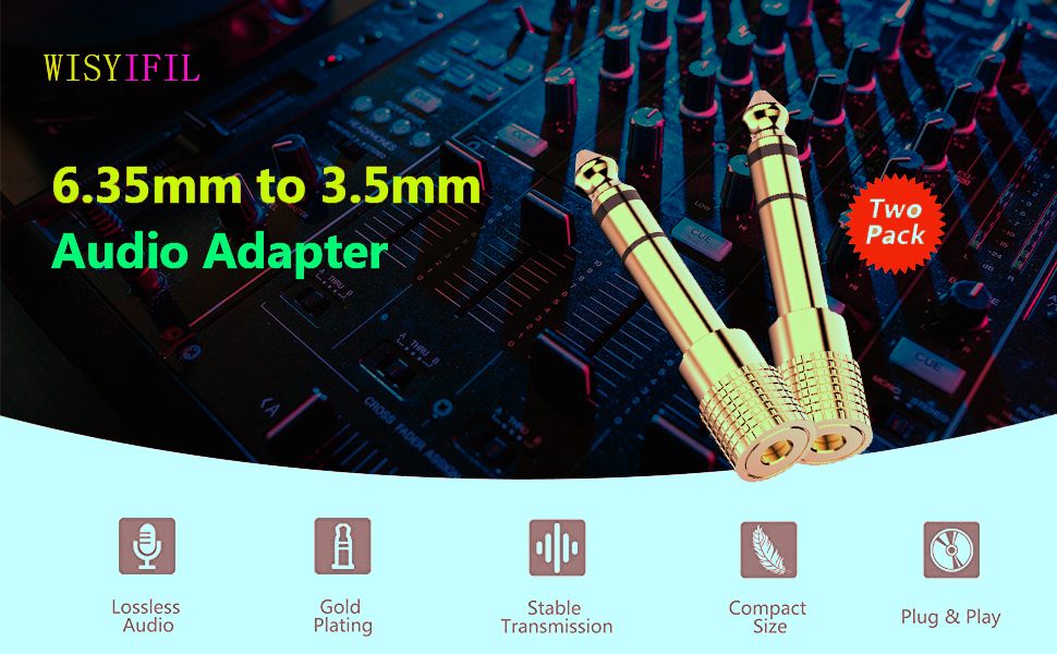 6.35mm to 3.5mm Audio Adapter
