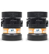 2 x Combo Pack RV Sewer Hose Fitting Adapter - PVC Connection & Termination Adapter - 3" Hub x Ba...