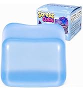 GSOOUOLD Squishy Ice Cube Fidget Toy 2.75inch/7cm, Sugar Ball Stress Cube for Kids Adults, Soft S...