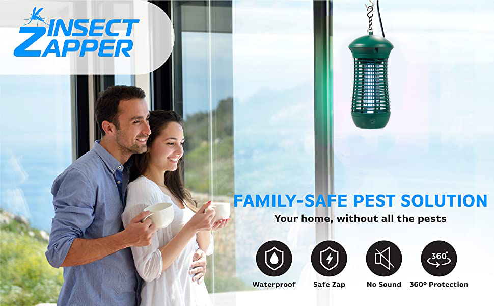 Green 4000V High Powered Electric Mosquito Zapper