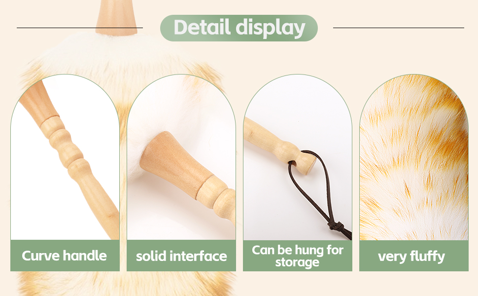 Wooden Handle with Hanging Rope