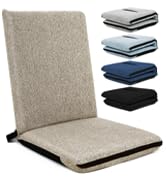 FASTMOMENT Floor Chair with Back Support Adjustable Meditation Chair with 14 Positions Portable G...