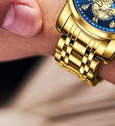 Men's Blue and Gold Watch