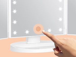 brightness adjustable illuminated lite up mirror