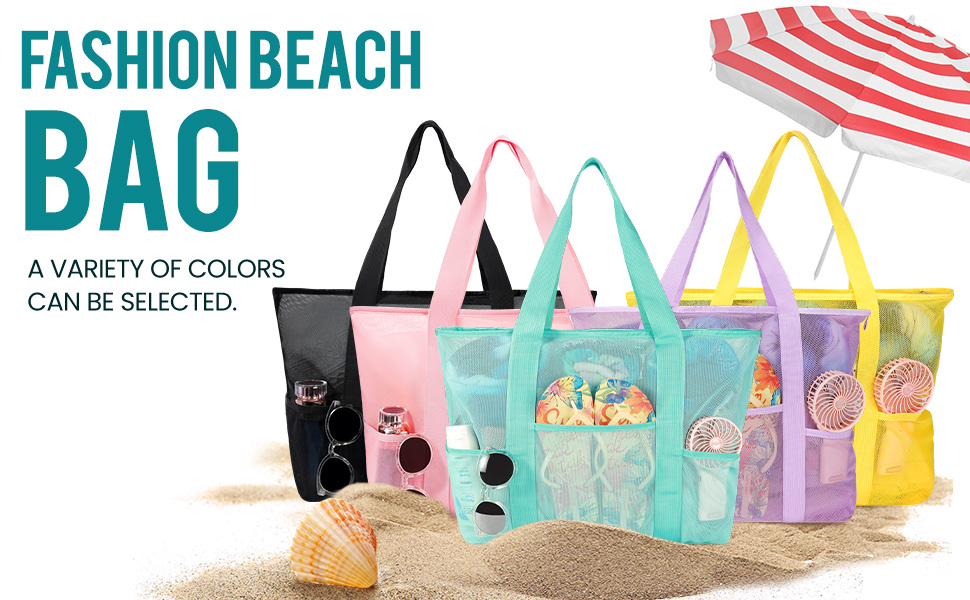 mesh beach bags for women pool bag beach tote wet bag for swimsuit shower bag seashell bag