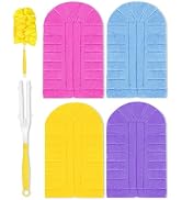 KEEPOW 4 Pack Reusable Duster Refill Compatible with Swiffer Hand Duster with 1 pc Extended Handl...