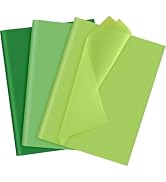 NEBURORA Assorted Green Tissue Paper Set 60 Sheets Gift Wrap Paper Tissue Art Paper 3 Colors for ...