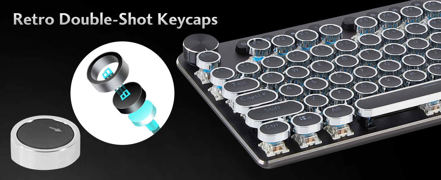 Retro Double-Shot Keycaps