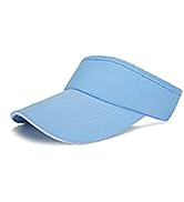 Adjustable Empty Top Sun Hat Sky Blue Visors for Women Beach Sports Sun Hat Men Women Sun Sports ...