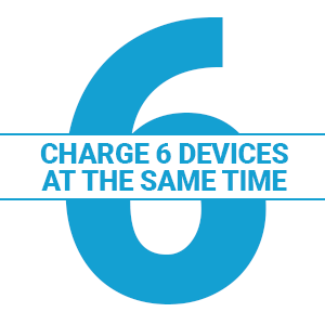 Aduro 40W 6-Port USB Desktop Charging