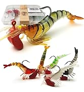 Fishing Lures for Bass, VMSIXVM Fishing Jig Head Swim Shad Lure, Soft Plastic Swimbaits with Padd...