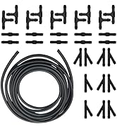 Dogary 30 PCS Car Windshield Washer Hose Kit, T-type I-type Y-type Hose Connector, and 13-Ft Wash...