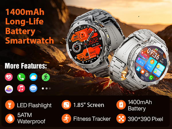 smart watch waterproof fitness watch for men outdoor watches for men