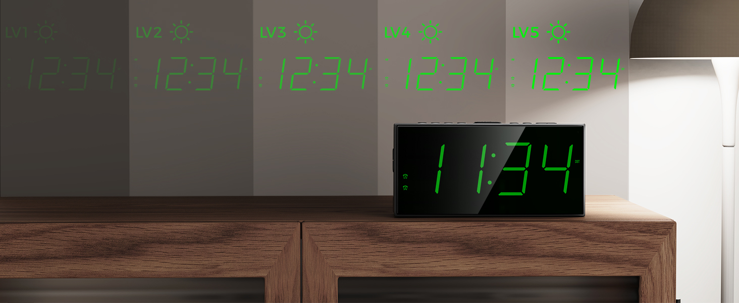dimmable alarm clock