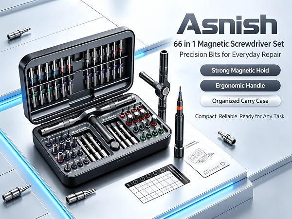 66 in 1 maqgnetic screwdriver set