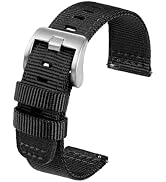 TACTICAL FROG Nylon Watch Band 20 mm 22 mm Watch Strap Replacement for Men Women Military Watch S...