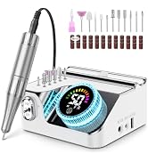 Urbuti Professional Electric Nail Drill 50000RPM Corded Nail File Kit,White | RGB dynamic display...
