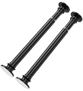 XIQIYY 2Pack Small Tension Rods 16 to 26 Inch Adjustable Spring Curtain Rods Short Shower Rods No...