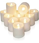Homemory 12Pack Timer Flameless LED Votive Candles, Long Lasting Battery Operated Tea Light with ...