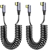 2-Pack Coiled USB C Cable for CarPlay & Android Auto, 100W/5A PD Fast Charging Type C Cable, 480M...