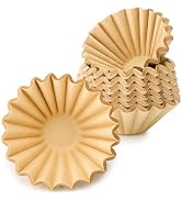 Segarty 200pcs 1-4 Cup Disposable Coffee Paper Filters, 7.2in Natural Unbleached Brown Basket Cof...