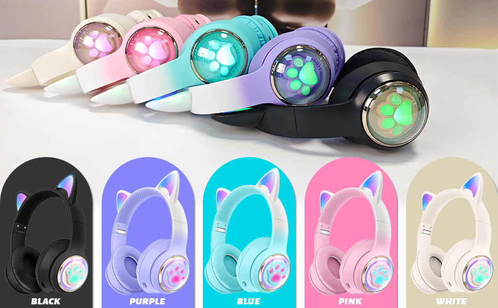 Wireless Cat Ear Bluetooth Headphones for Kids