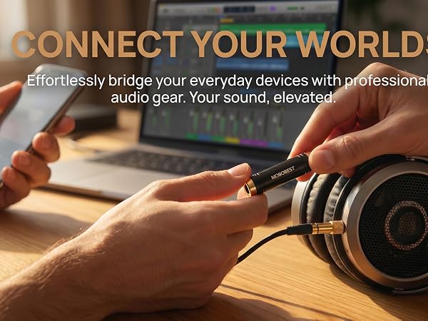3.5mm to 1/4 inch Stereo Audio Adapter