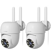 WiFi Security Camera Outdoor Wired, 2.4/5GHz Wi-Fi Camera for Home Security, Auto Tracking, Color...