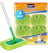 KEEPOW Reusable Mop Pads Compatible with Swiffer Sweeper Mop, Microfiber Dry Sweeping Cloths, Was...